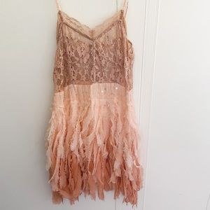 Free people sequin and tulle dress